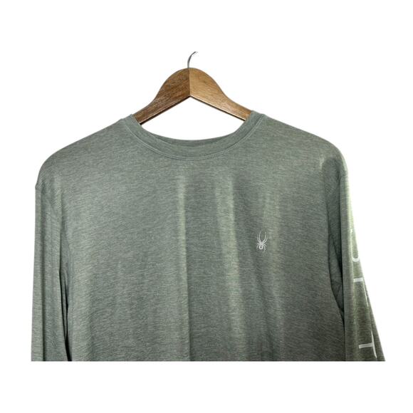 SPYDER Swim Surf Sand Sun Gray Long Sleeve Rash Guard Men's Medium New - Picture 3 of 10